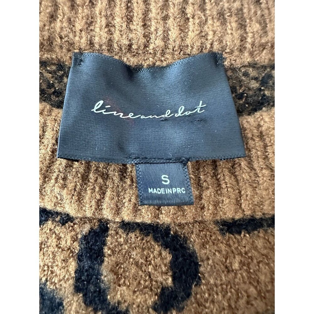 REVOLVE LINE & DOT  Sweater Women Small Oversized  Soft‎ Relaxed Cheetah Print - Picture 3 of 7